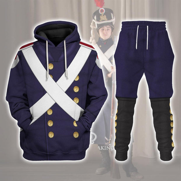 HF French Imperial Guard-Young Guard Fusalier-Campaign Dress-1815 Uniform All Over Print Hoodie Sweatshirt T-Shirt Tracksuit CSHFC012