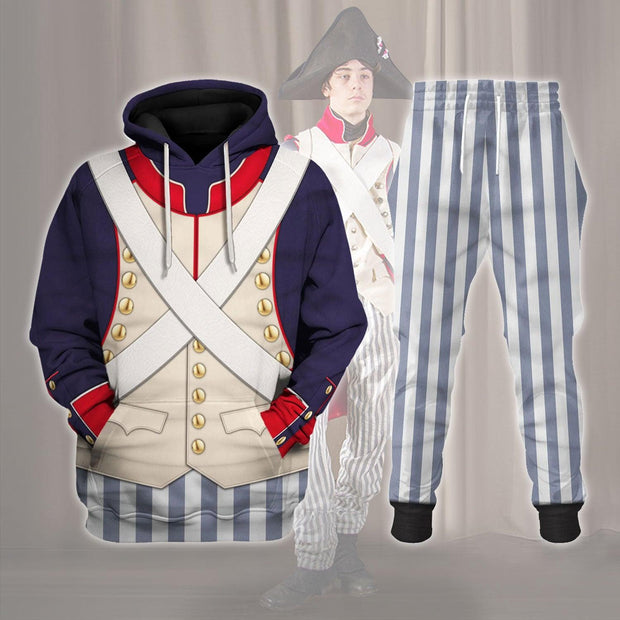 HF French Line Infantry 1796-1806 Costume Hoodie Sweatshirt T-Shirt Tracksuit CSHFC014