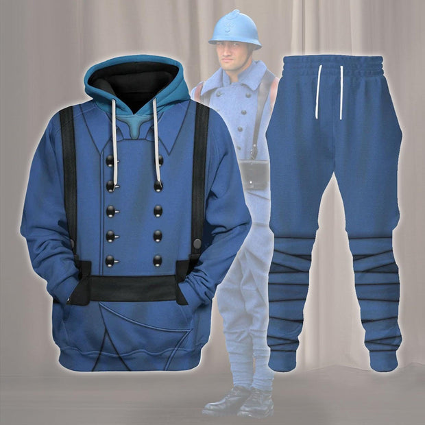 HF World War 1 French Soldiers Costume Hoodie Sweatshirt T-Shirt Tracksuit CSHFC030