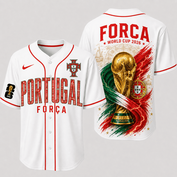 Portugal World Cup 2026   - Personalized Baseball Jersey - Gift For Football Lovers, Sports Fans, Sports Lovers, World Cup
