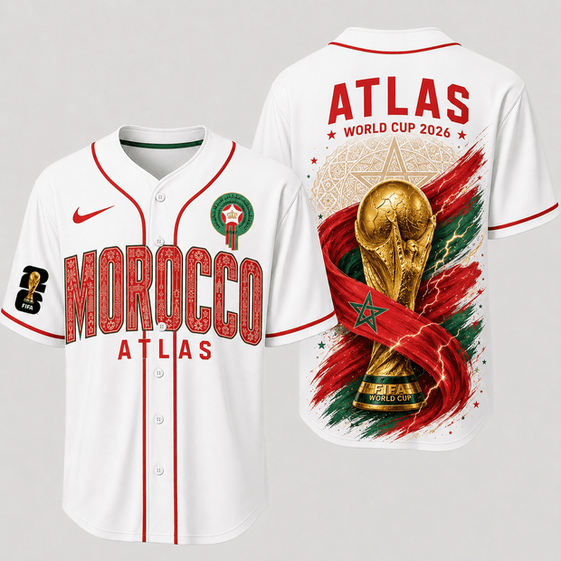 Morocco World Cup 2026    - Personalized Baseball Jersey - Gift For Football Lovers, Sports Fans, Sports Lovers, World Cup
