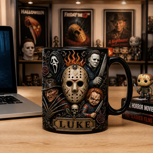 Horror Mug - Personalized  Coffee Mug - Gift For Halloween,  Horror Fans