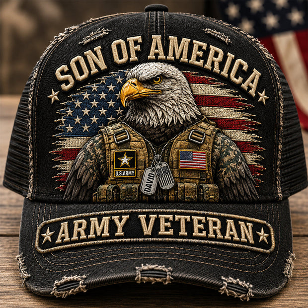 Son Of America Classic Cap - Personalized Classic Cap - Gifts For Veterans