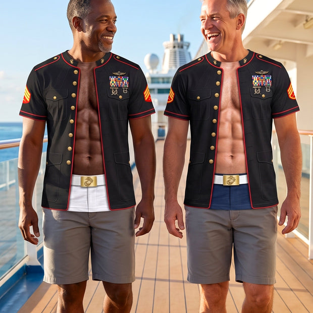 Funny Vacation Military Uniform 3D Shirt - Personalized All Over Shirt - Gifts For Veterans
