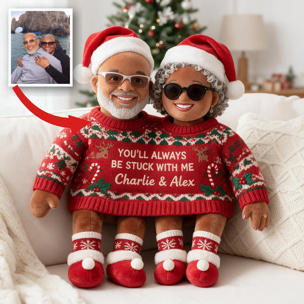 Custom Photo You Always Be Stuck With Me Anniversary Gift For Couple - Personalized Shaped Pillow