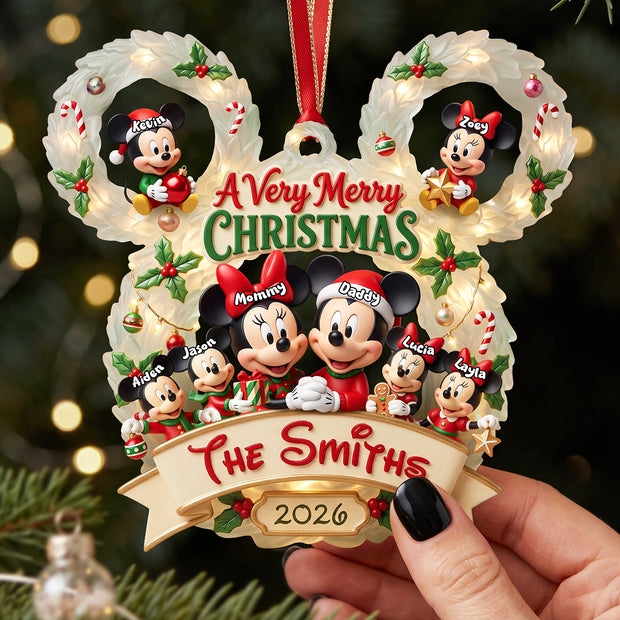 A Very Merry Christmas Ornament - Personalized Acrylic Ornament - Gifts For Family