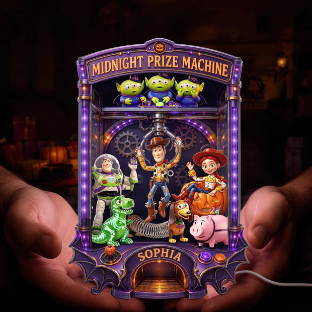 Midnight Prize Machine - Personalized Acrylic Light Box - Gifts For Halloween KH02