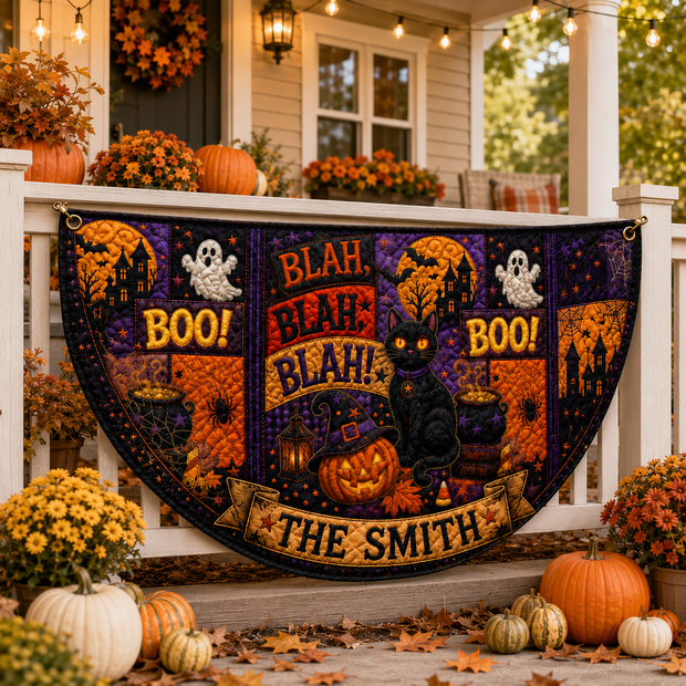 Spooky Black Cat - Personalized Fan Flag - Halloween Gifts For Family