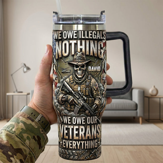 CT Honor Veteran    - Personalized Tumbler - Gift For Veterans