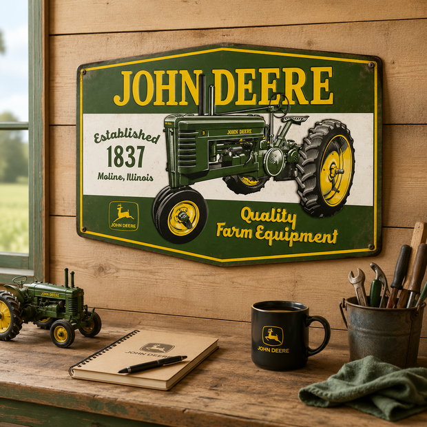 Established 1837 - Personalized Shaped Metal Sign - Gift For Farmers