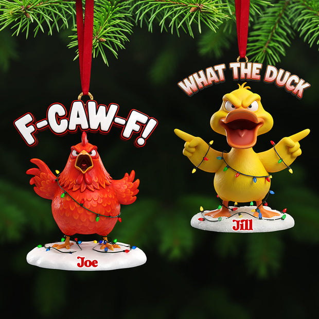 Funny Animal Coworkers   - Personalized Acrylic Ornament - Gift For Farmers