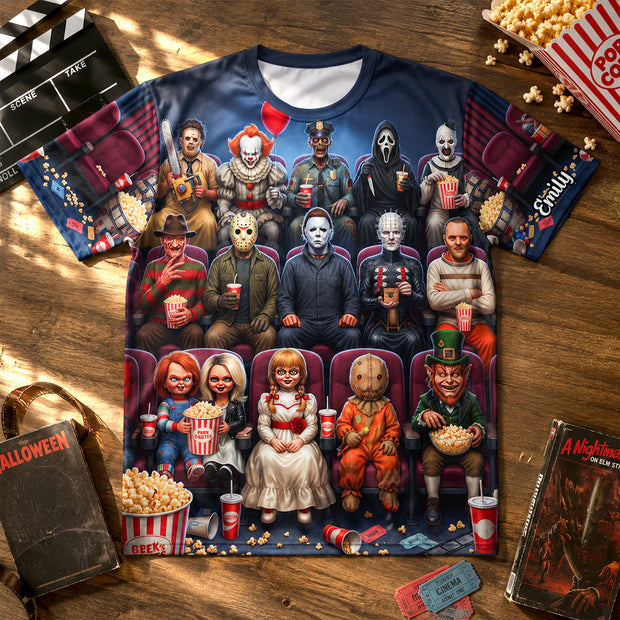 Classic Slasher Collection Shirt - Personalized AOP Tshirt - Gifts For Horror Lovers