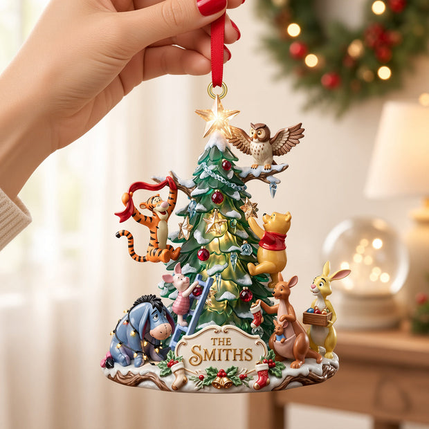 Tree Forest Friends Christmas Ornament - Personalized Acrylic Ornament - Gifts For Family