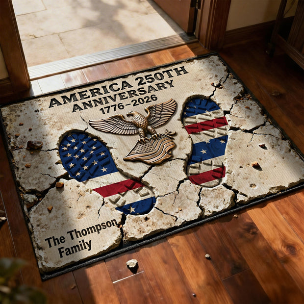 America 250th Anniversary - Personalized Doormat - 250th Anniversary Gift