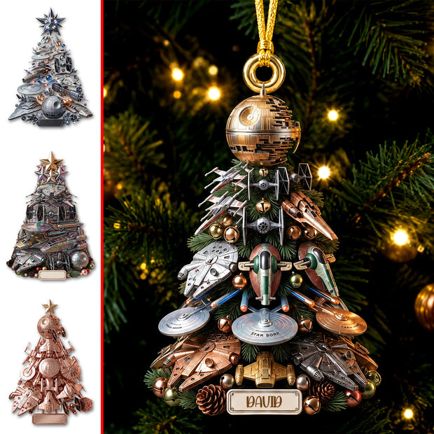 Cosmic Christmas Tree Ornament - Personlazied Acrylic Ornament - Gift For Christmas