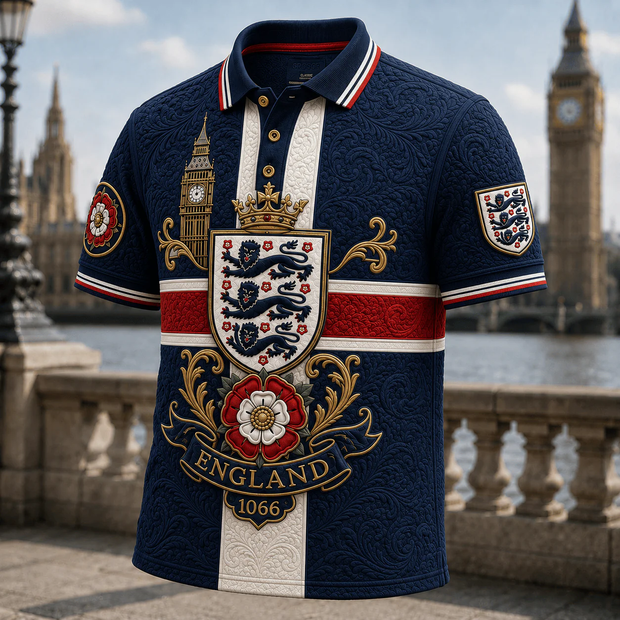 England Legacy -  Men Polo - Gift For Football Lovers, Sports Fans, Sports Lovers, World Cup
