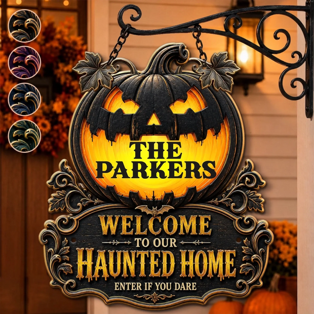 Our Kind Of Family Fright - Personalized Wood Sign - Halloween Gift For Family
