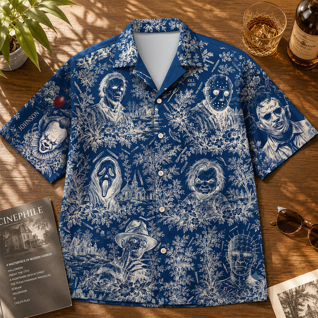 Creepy Toile De Jouy - Personalized Hawaiian Shirt - Halloween Gifts