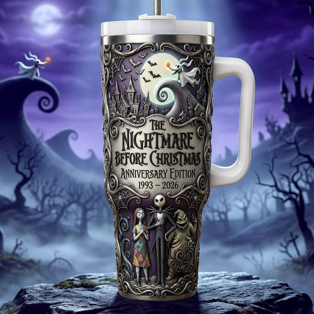 Spooky Anniversary Edition - Personalized 40oz Tumbler With Handle - Gift For Movie Lovers