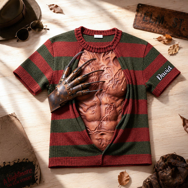Monster Within Ripped Muscle Tee - Personalized AOP TShirt - Gifts For Horror Lovers