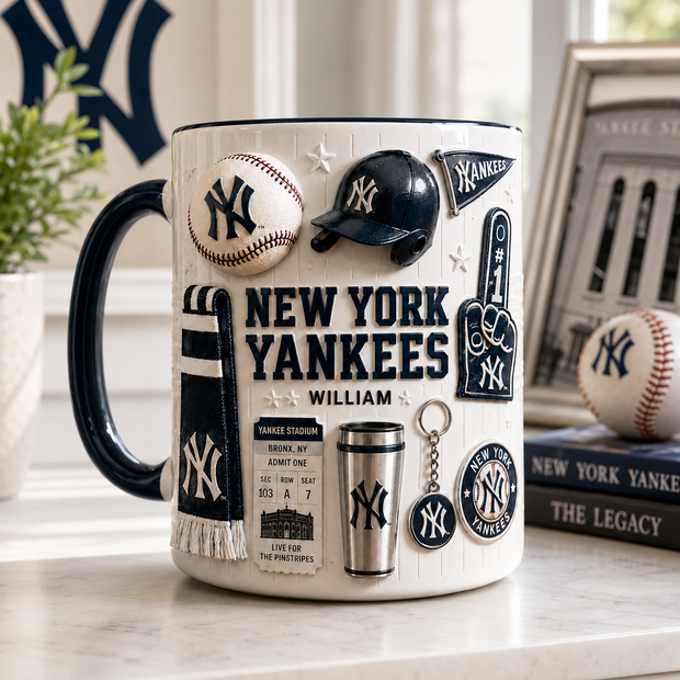 Love Baseball - Personalized Accent Mug - Gift For Football Lovers