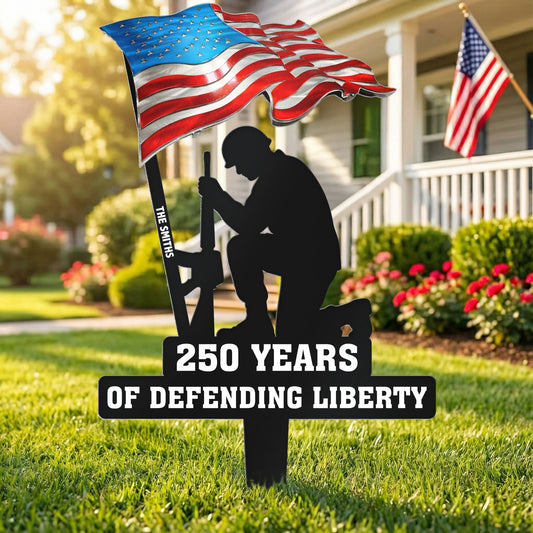 250 Years Of Defending Liberty Personalized Metal Garden Stake_1