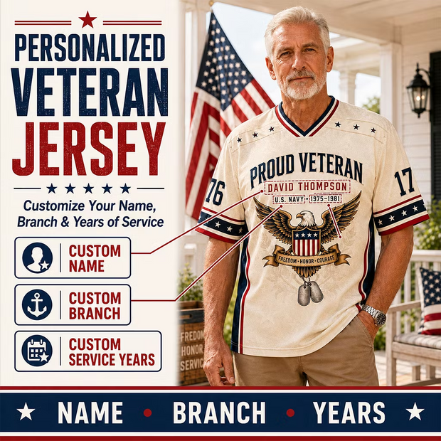 Veteran Jersey Shirt - Personalized Jersey Shirt - Gift For Veterans