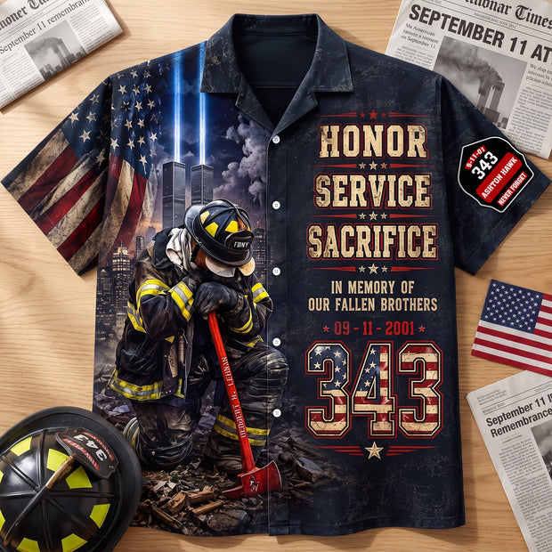 Never Forget Their Sacrifice - Personalized Hawaiian Shirt - Gifts For Patriots