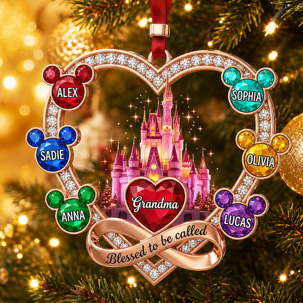 MkMo Grandma Blessed With Love - Personalized Acrylic Ornament - Christmas Gift For Movie Fans