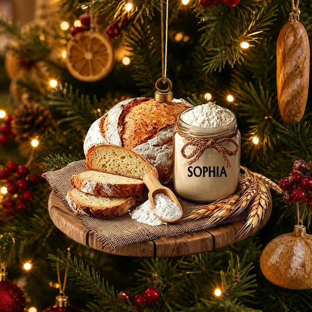 Bread Lover Holiday Keepsake Custom Name Gift For Baking Lover - Personalized Acrylic Ornament