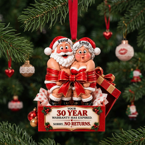 Partners In Sleigh, Funny Couple Christmas Gift For Couple - Personalized Acrylic Ornament