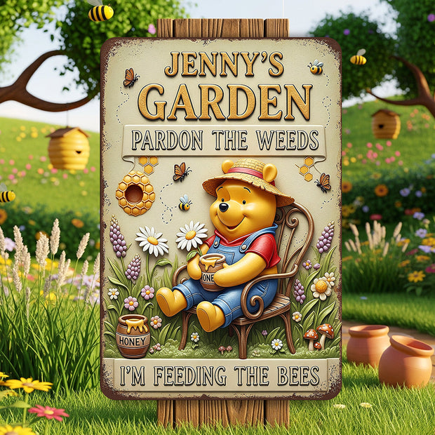 DSNY  Pardon The Weeds - Personalized Metal Sign - Gift For Garden Lovers