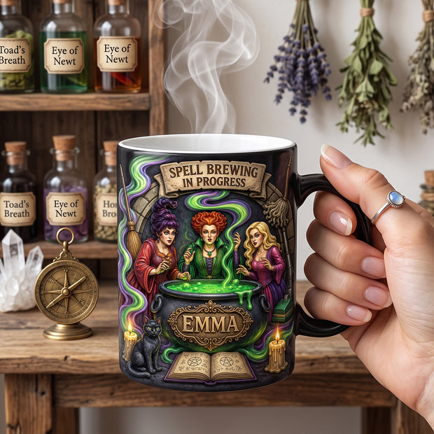 Spooky Brew  - Personalized Magic Mug - Halloween Gift For Family