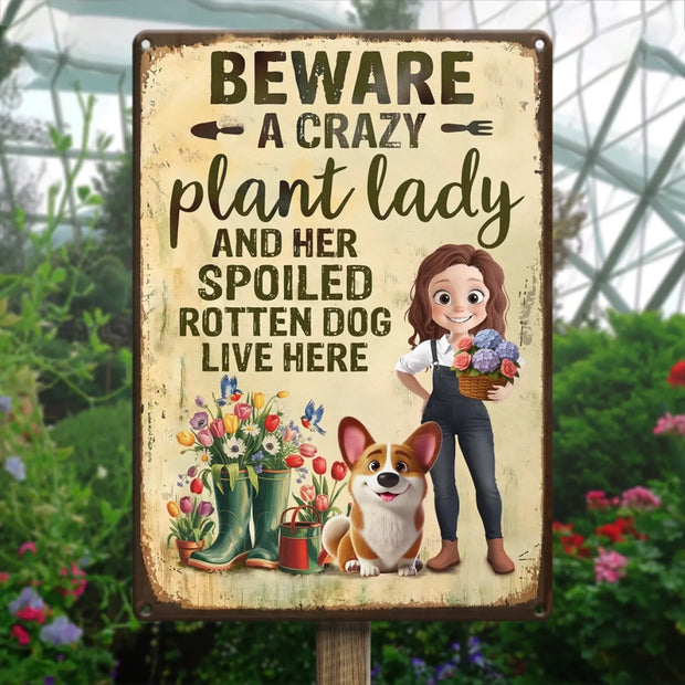 Home Of Plant Lovers  - Personalized Metal Sign - Gift For Garden Lovers
