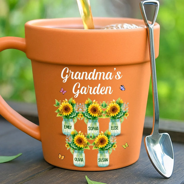 Different Wings, Common Love - Personalized Plant Pot Ceramic Mug - Gift For Garden Lovers