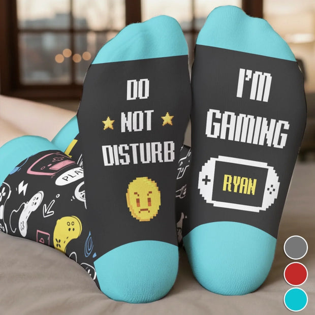 Step Into Joy Custom Name Gift For Gamers - Personalized Crew Socks HH02