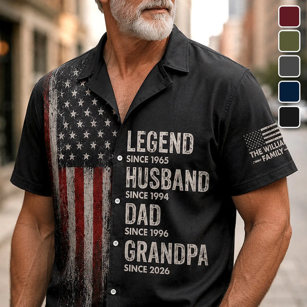Dad Makes Life Brighter- Personalized Hawaiian Shirt - Gift For Veterans