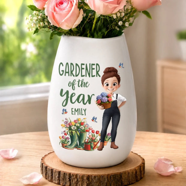 Garden Bloom Keeper - Personalized Acrylic Vase -Gift For Garden Lovers