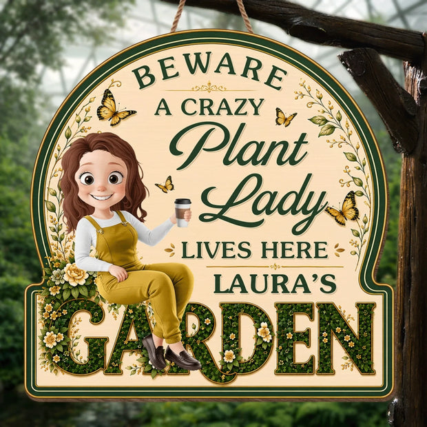 A Crazy Plant Lady Lives Here - Gift For Garden Lovers