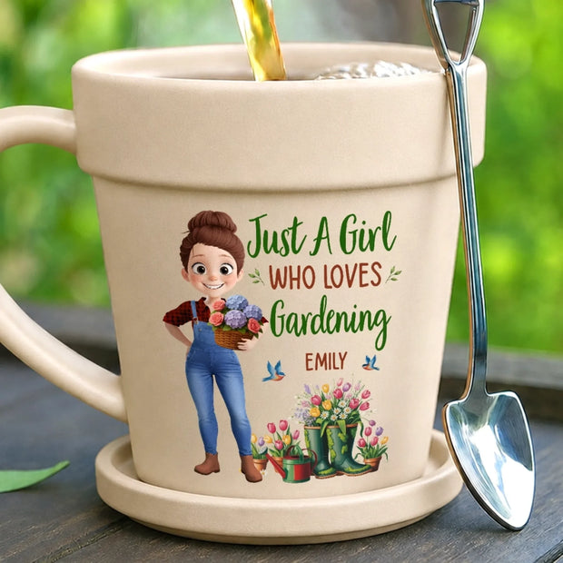 Proud Plant Lady EnergyGardening Is My Therapy- Personalized Plant Pot Ceramic Mug - Gift For Garden Lovers