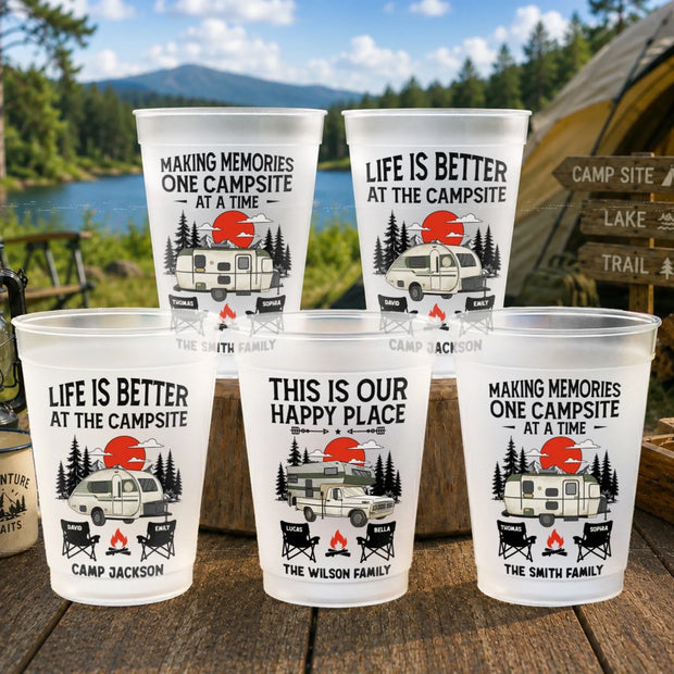Camp More Worry Less - Personalized Party Cups  - Gifts For Campers