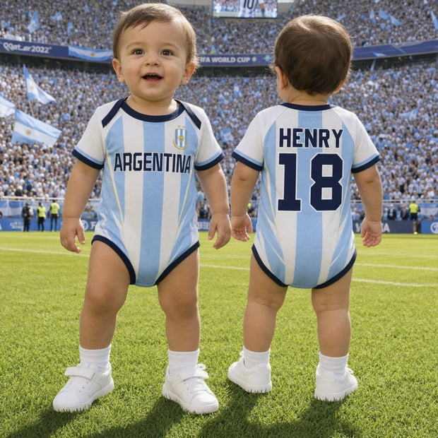 Born To Be A Champion- Personalized Baby Jersey Bodysuit - Gift For Kid, Baby, Soccer Fans