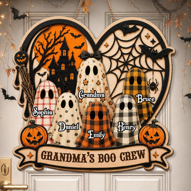 My Favorite Little Boos - Personalized Wood Sign - Halloween Gifts For Family