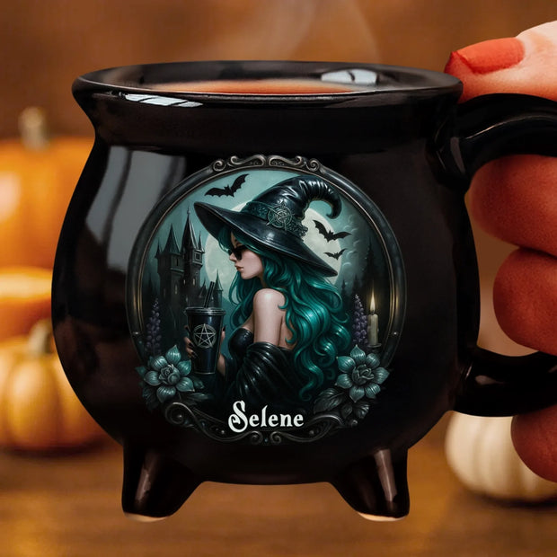 Mystic Witch Vibes - Personalized Caulderon Mug - Halloween Gifts For Her