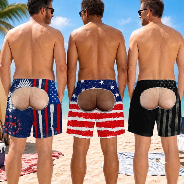 The View Wins  - Personalized Beach Shorts - Gift For Him