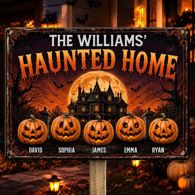 Making Memories One Scare Away - Personalized Metal Sign - Halloween Gift For Family