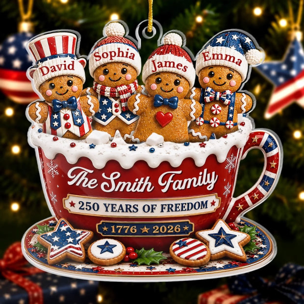 Holiday Cheer Together - Personalized Acrylic Ornament - Chrismas Gift For Family