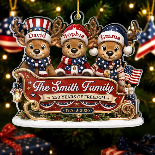 Christmas Begins At Home - Personalized Acrylic Ornament - Chrismas Gift For Family