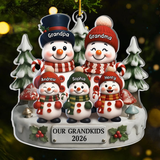 Love Builds Where We Belong - Personalized Acrylic Ornament - Chrismas Gift For Family
