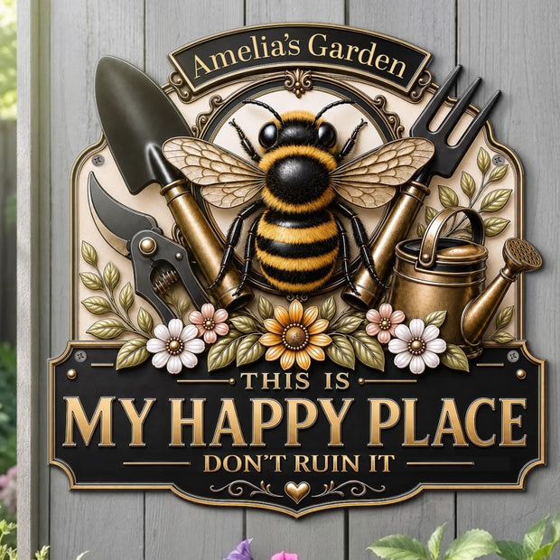 Bloom Where You Are Planted - Personalized Shape Metal Sign - Gift For Gardening Lovers
